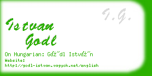 istvan godl business card